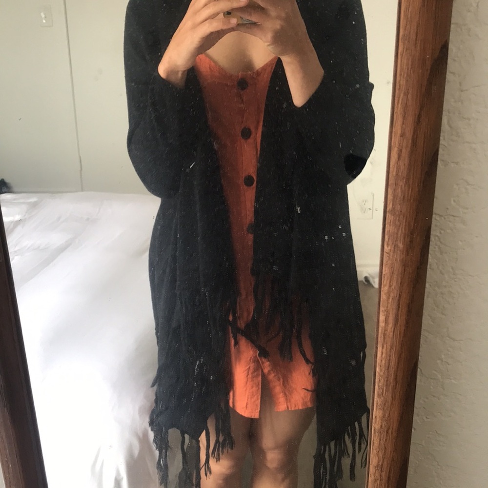 Black cardigan